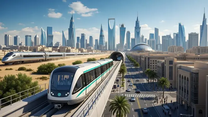 أنواع قطار الرياض موضحة بين مترو الرياض للتنقل داخل المدينة وقطارات سار للرحلات البعيدة بين المدن