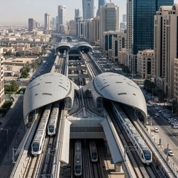 قطار الرياض الآلي بدون سائق كجزء من تجربة قطار الرياض حجز الحديثة
