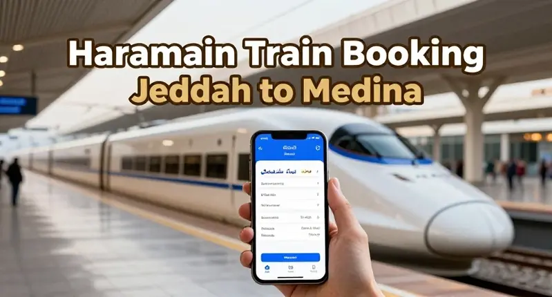 حجز قطار الحرمين جدة المدينة حجز قطار الحرمين من جدة إلى المدينة المنورة عبر تطبيق الحجز مع عرض القطار السريع في المحطة