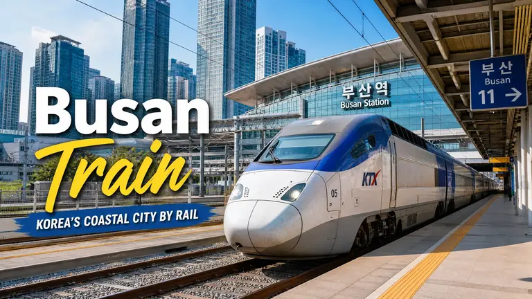 Busan Train KTX at Busan Station South Korea