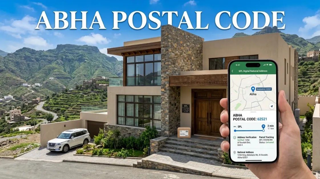 Abha Postal Code Abha Postal Code district map showing neighborhood locations and postal code markers in Abha Saudi Arabia