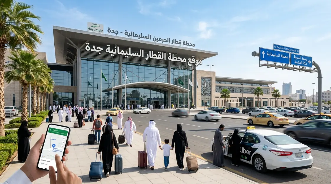 محطة القطار السليمانية جدة وقطار الحرمين السريع في مدينة جدة