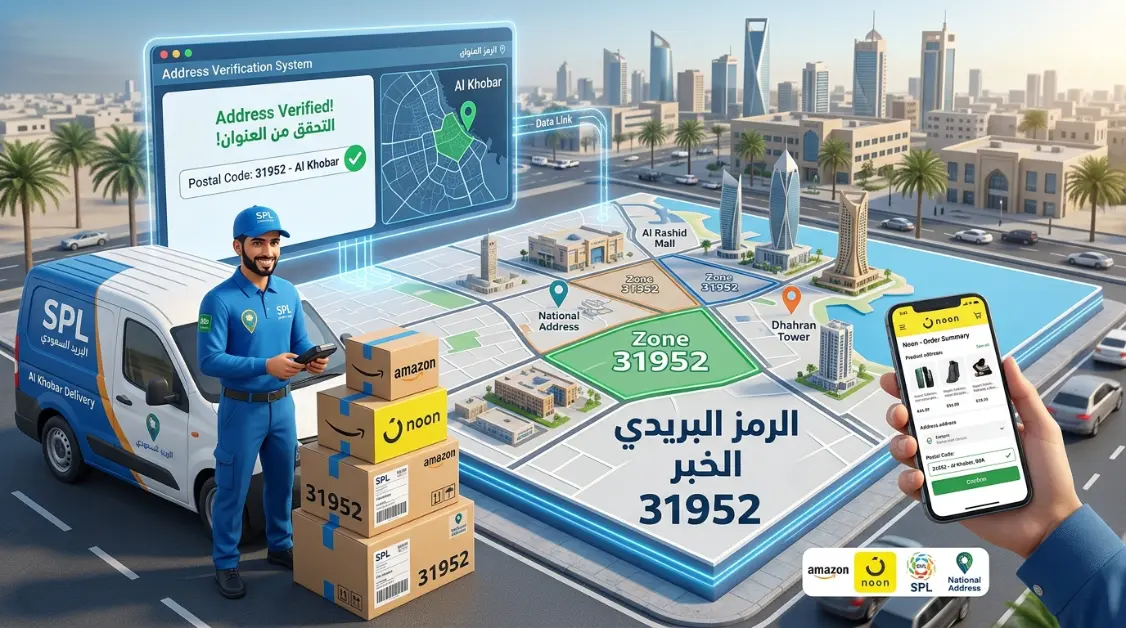أداة البحث عن الرمز البريدي الخبر لمعرفة ZIP Code لجميع الأحياء
