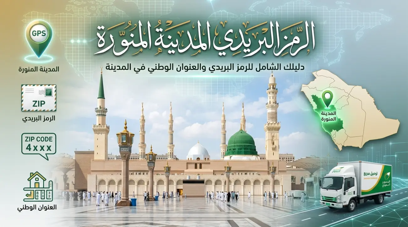الرمز البريدي المدينة المنورة مع المسجد النبوي وخريطة المدينة ودليل الرموز البريدية للأحياء والمناطق في السعودية