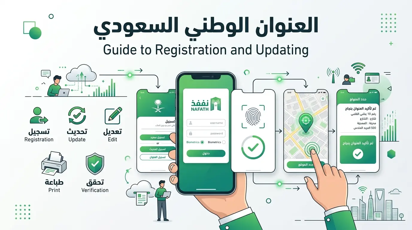 العنوان الوطني السعودي استخدامات العنوان الوطني السعودي في البنوك والخدمات الحكومية والتجارة الإلكترونية