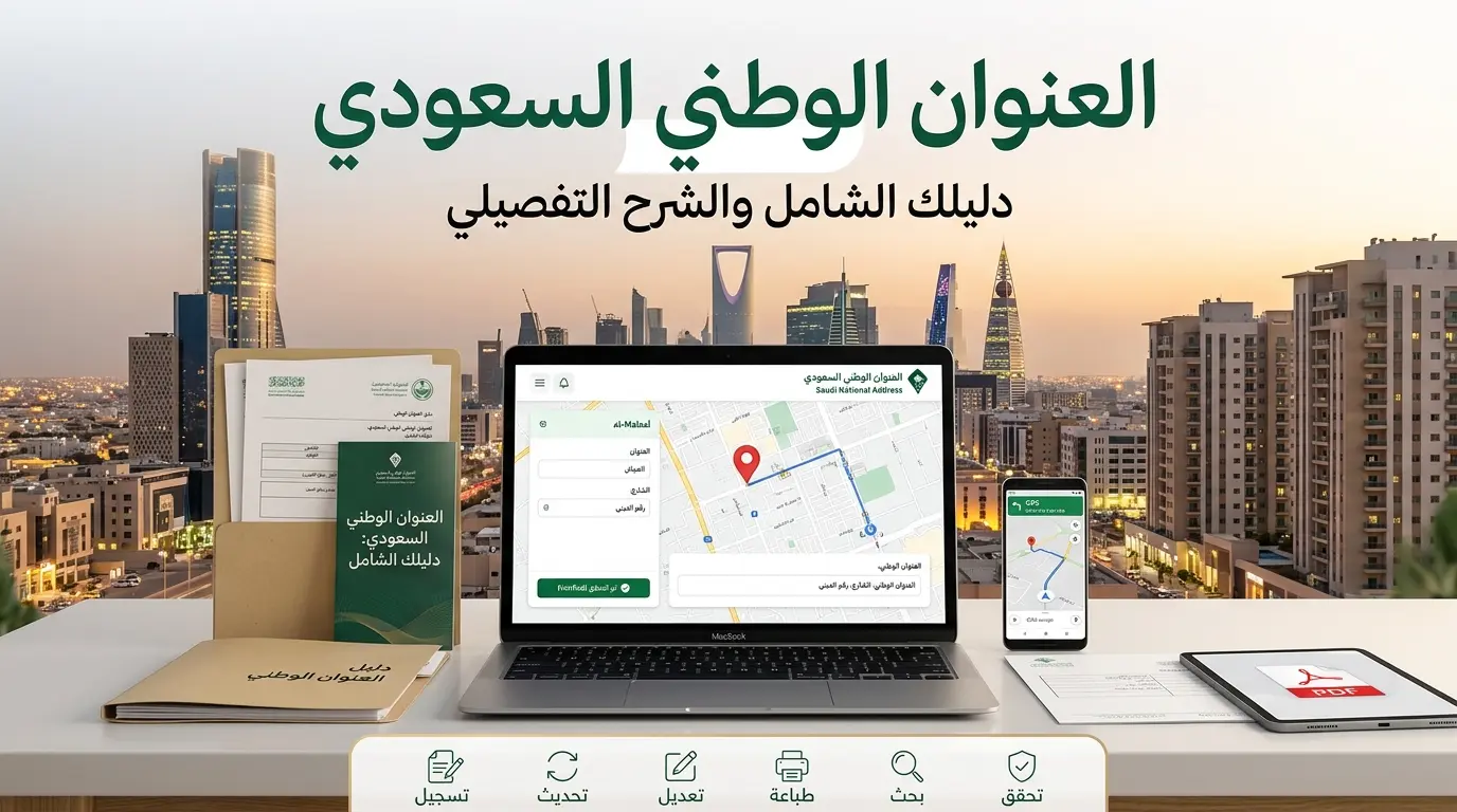 العنوان الوطني السعودي العنوان الوطني السعودي - دليل التسجيل والتحديث والتعديل والطباعة والاستعلام
