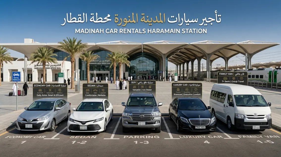 تأجير سيارات المدينة المنورة محطة القطار تأجير سيارات المدينة المنورة محطة القطار والحجز الإلكتروني السريع مع خيارات سيارات متنوعة