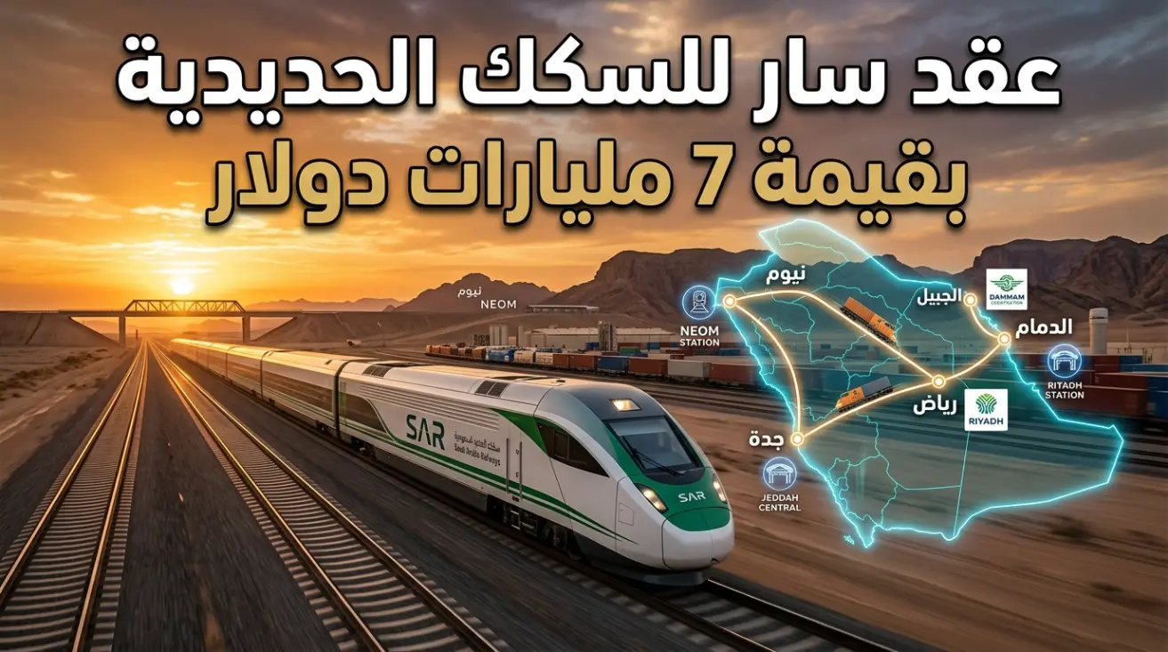 عقد سار للسكك الحديدية بقيمة 7 مليارات دولار عقد سار للسكك الحديدية بقيمة 7 مليارات دولار لتطوير شبكة الخطوط الحديدية السعودية SAR ضمن رؤية السعودية 2030