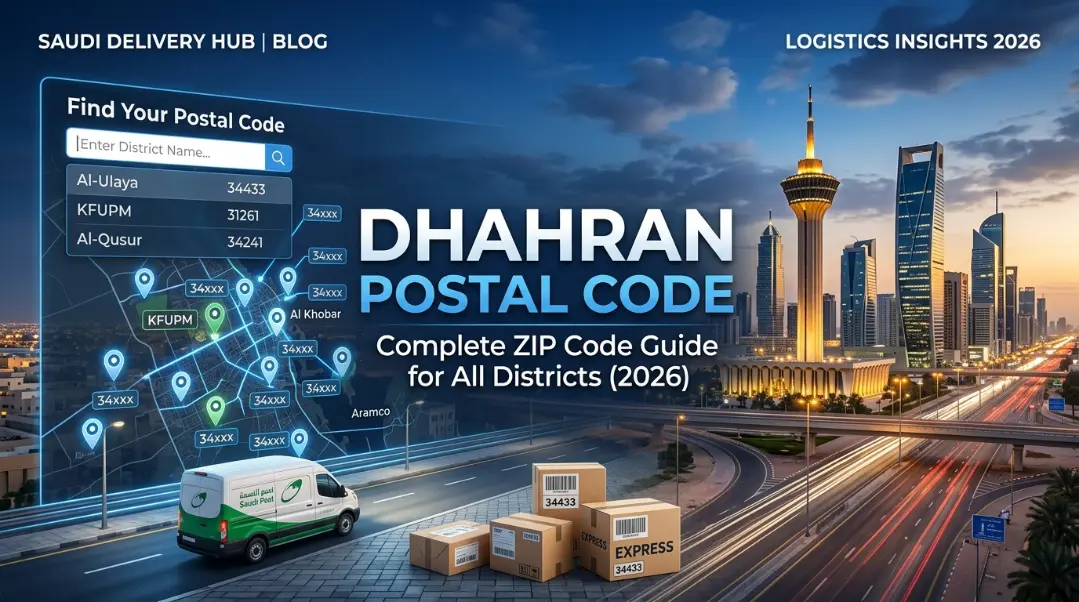 Dhahran Postal Code and ZIP Code guide for districts in Dhahran, Saudi Arabia