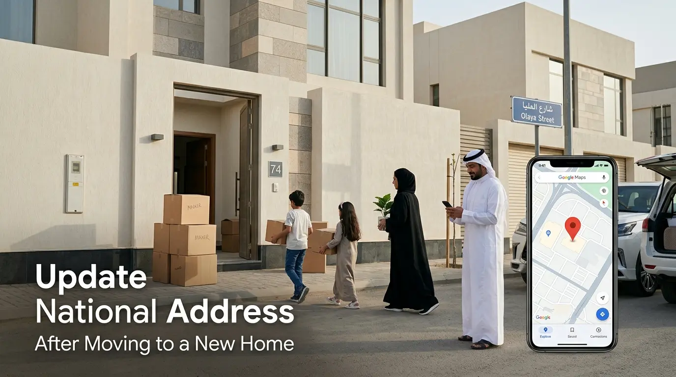 Update National Address Saudi resident updating National Address after moving to a new home