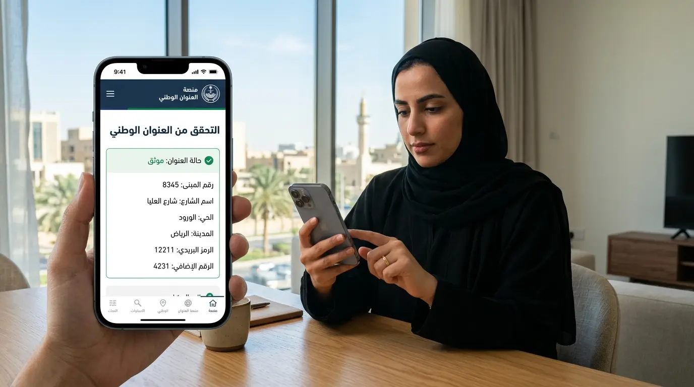 طريقة التحقق من العنوان الوطني في السعودية