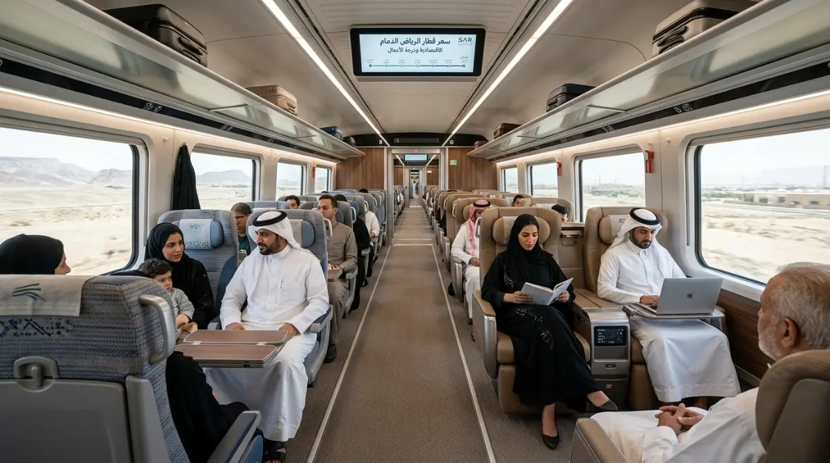 سعر قطار الرياض الدمام مسار قطار الرياض الدمام عبر الهفوف وبقيق إلى الدمام