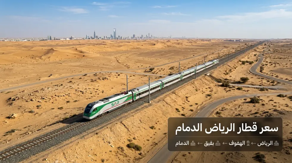 سعر قطار الرياض الدمام حجز قطار الرياض الدمام عبر منصة الخطوط الحديدية السعودية SAR