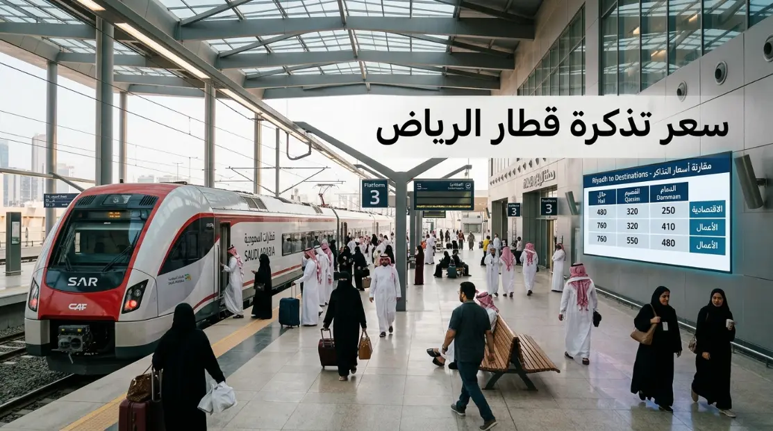 حجز قطار الرياض سعر تذكرة قطار الرياض 2026 وأسعار قطار سار