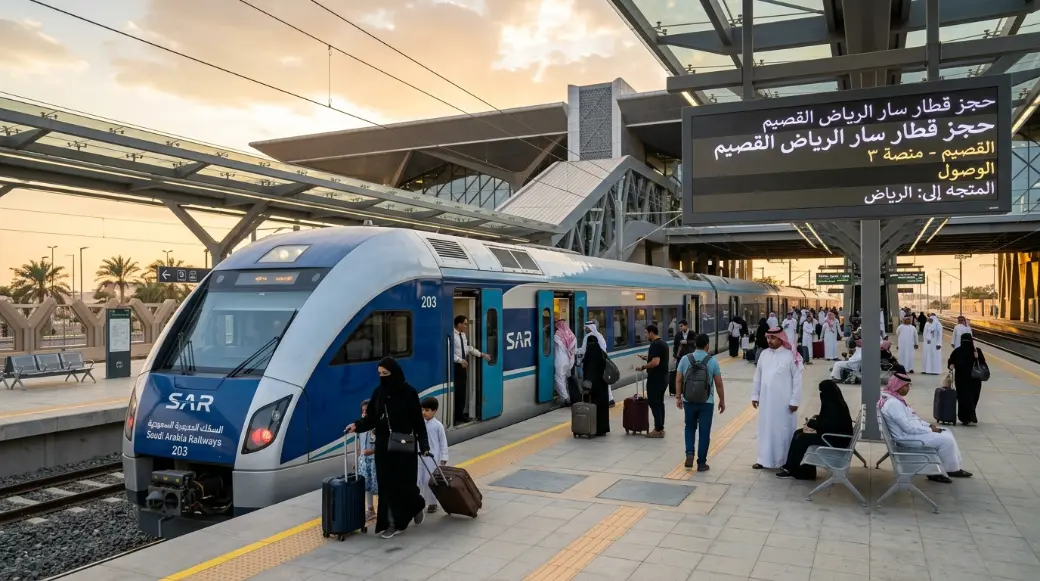 حجز قطار سار الرياض القصيم مسار قطار سار من الرياض إلى القصيم عبر المجمعة