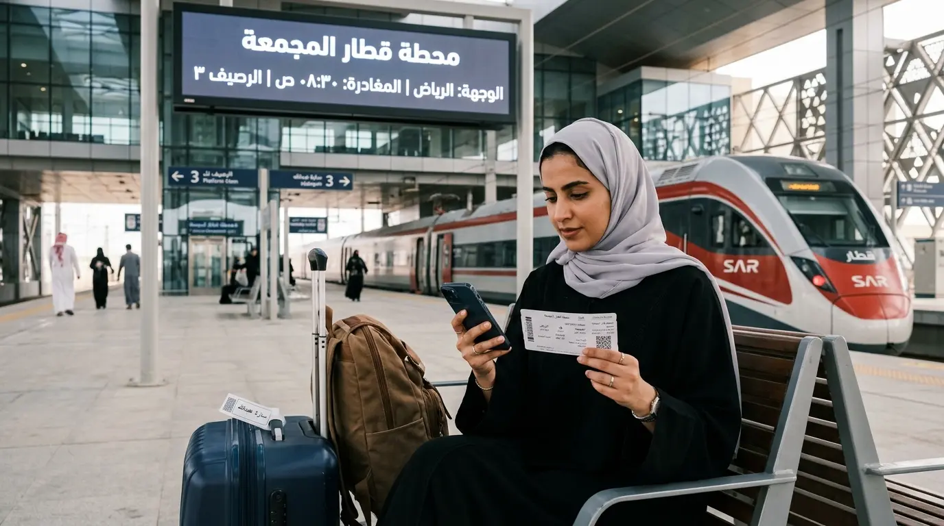 موقع محطة قطار المجمعة في محافظة المجمعة بمنطقة الرياض