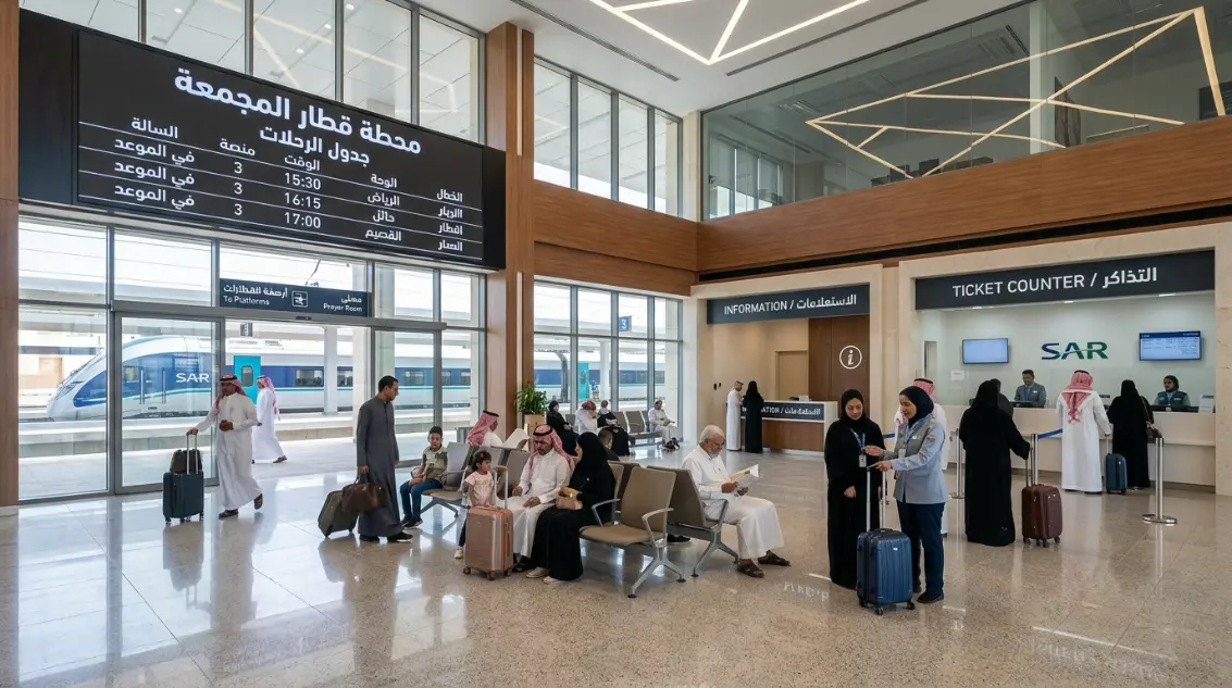 محطة قطار المجمعة التابعة للخطوط الحديدية السعودية SAR